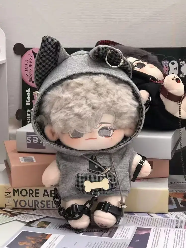 Actie Animatie Cosplay Hoodie Pakken voor 20 cm Katoenen Poppen Schattige Kleine Wolf Kleding Set Cartoon Hond Trendy Capuchon Trui Geschenken