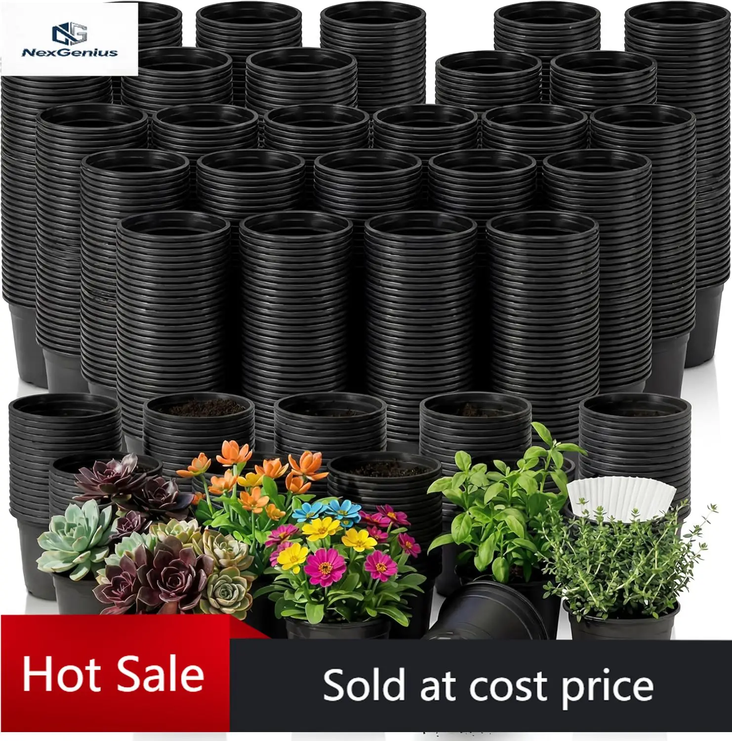 

Набор из 2400 черных пластиковых горшков для рассады диаметром 3,5 дюйма с дренажными отверстиями, маленькие круглые контейнеры для выращивания саженцев оптом