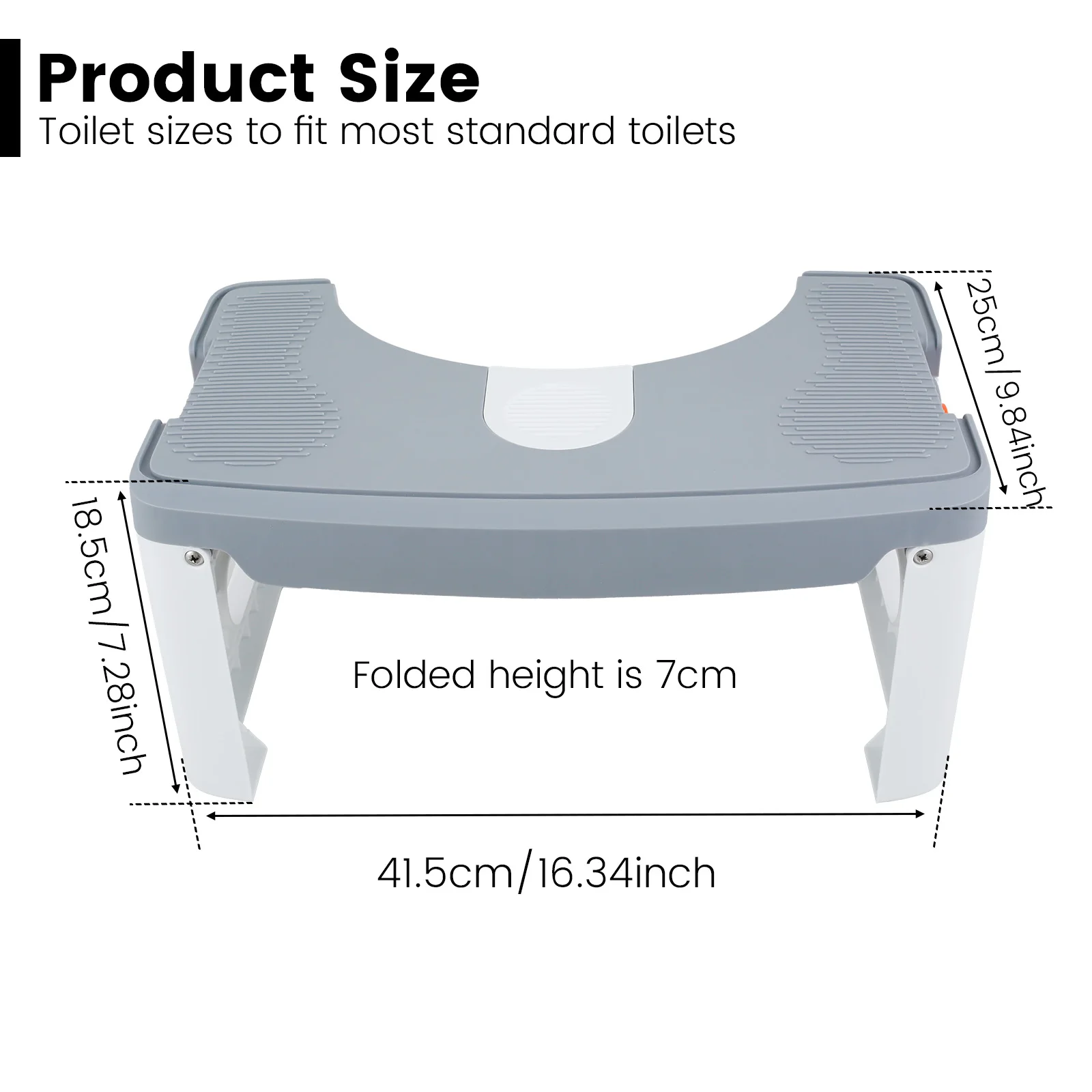 Toilet Poop Stool Foldable Portable Nonslip Bathroom Squat Stool Poop Potty Washroom Squatting Leg Raiser