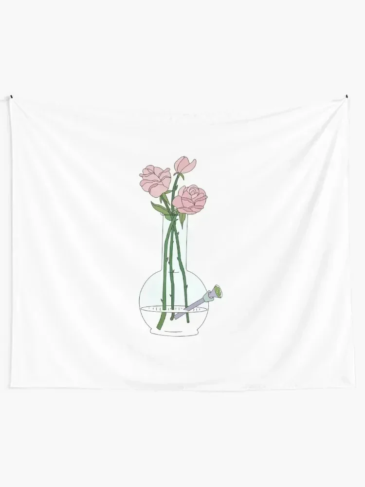 Roses and Bong Tapestry Wall Hanging Decor Decoration Aesthetic Bedroom Organization And Decoration Tapestry