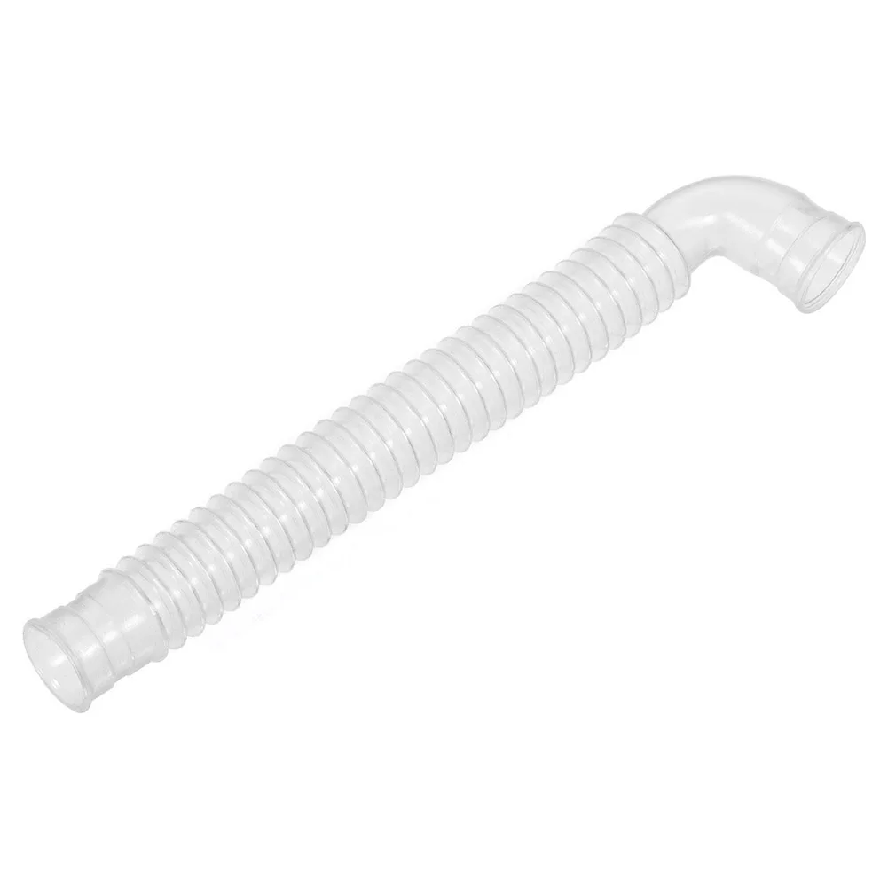 Home Kitchen White Drain Hose Accessories Elbow Flexible ID Length Long Lasting Corrugated Long Term Performance