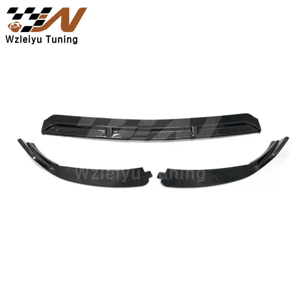 B Style Carbon Fiber Front Bumper Lip Fit For Benz W205 C180 C200L High Quality Fitment