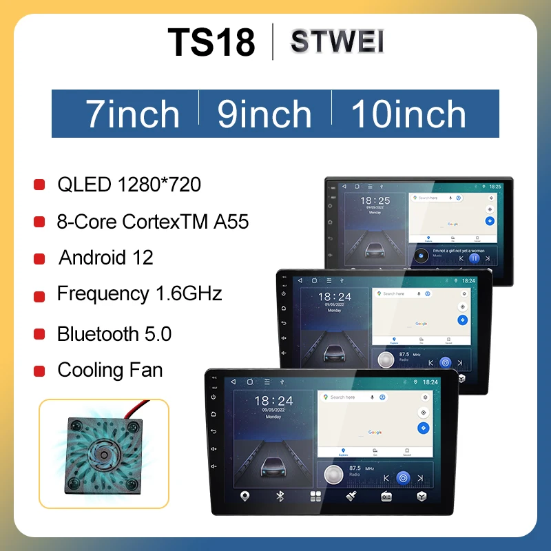 STWEI 1DIN android13 רדיו לרכב 360 פנורמה 7/9/10 אינץ 'מארחים אוניברסליים Topway T100 TS18 TS10 עבור לאדה הינדאי סוזוקי פורד