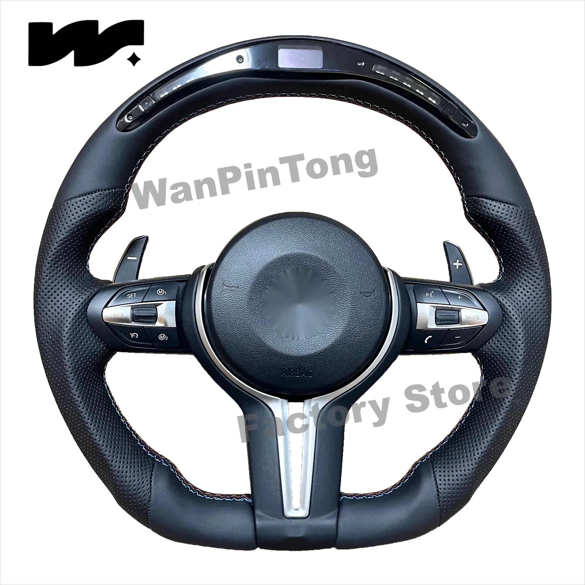 

Customized Style Sports Styling Punched Nappa Leather LED Steering Wheel For BMW F10 F30 F32 F20 F07 F02 F22 F12 F06 F35 F18 F15