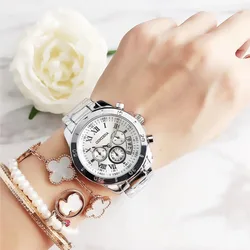 CONTENA Top Brand Luxury Watch for Women Fashion Stainless Steel Bracelet Women Quartz Watch Elegant Ladies Watch Reloj Mujer