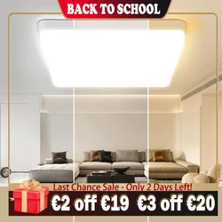 Ceiling Light White Square Ceiling Light Lámparas de techo Led modernas, luz cuadrada de 110V, 220V, 15/20/30/40/50W para sala de estar, dormitorio, cocina, Panel de luces de decoración del hogar