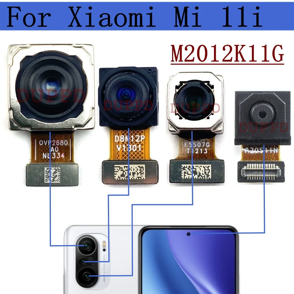 Rear Camera For Xiaomi Mi 11i M2012K11G Front Facing Selfie Backside Big Main Back Camera Flex Cable M2011K2C M2011K2G