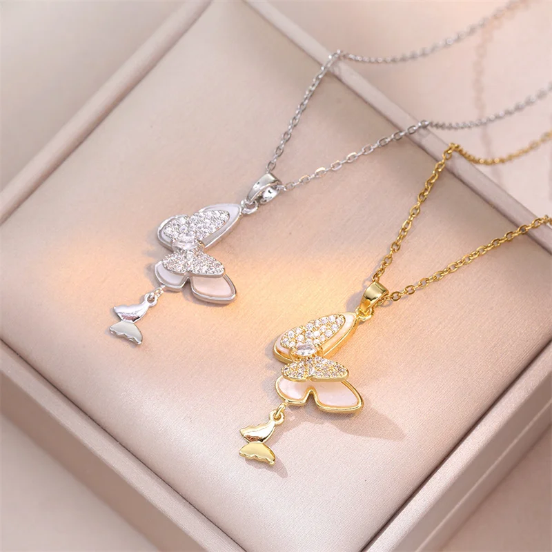 

Butterfly Necklace Light Luxury Niche Clavicle Chain For Women Fashion Jewelry Accessories Party Gifts