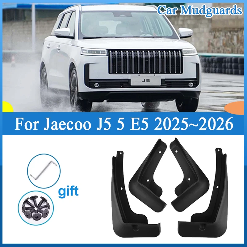 

4PCS Car Fender for Jaecoo E5 Accessories J5 5 EV 2025 2026 Front Rear Wheels Parts ABS Protect Mud Flap Splash Guards Mudguards