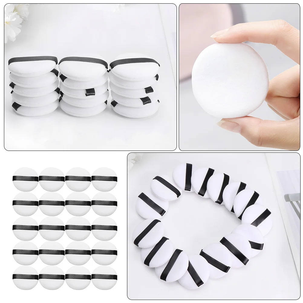 20 pièces maquillage visage cosmétiques bouffée doux confortable tampon de poudre libre fille outil applicateurs de maquillage