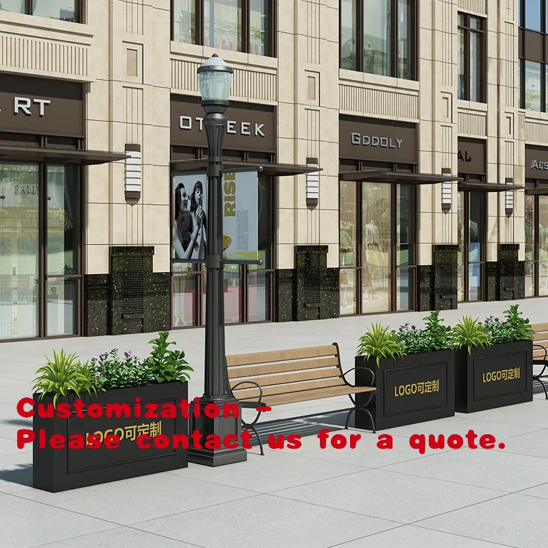 

Customize.Outdoor Iron Art Sales Office Flower Box Outdoor Display Night Market Square Movable Partition Outdoor Cafe F