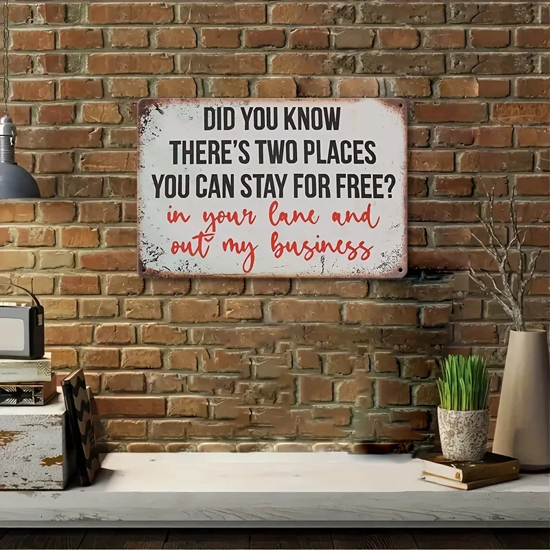 2D Flat Unique And Charming Design, This Humorous 'Did You Know?' Retro Plaque Is Ideal for Decorating Your Home