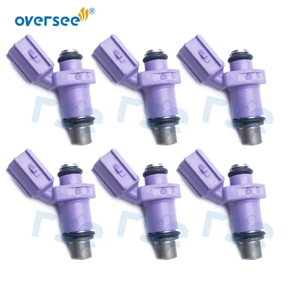 6pcs Fuel Injector Nozzle 6P2-13761-00 Fit Yamaha 225HP 250HP 4 Stroke Outboard Engine 6P2-13761