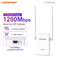 Comfast 1200Mbps WiFi Repeater Wireless WIFI Extende Booster 2.4G/5G Dual-band Network Amplifier Long Range Signal WiFi Router