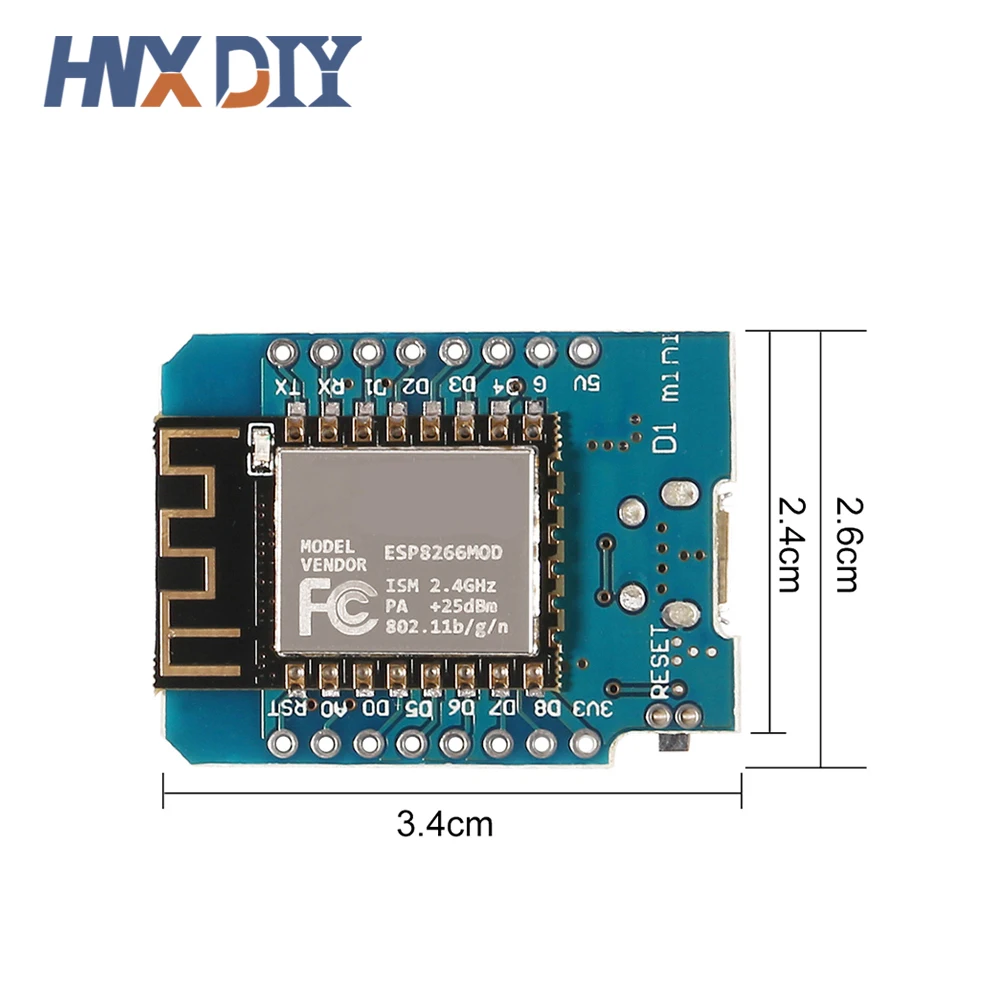 10pcs ESP8266 ESP-12F NodeMcu Mini D1 Module WeMos Lua WiFi Internet Development Board for Arduino Compatible with WeMos D1 Mini