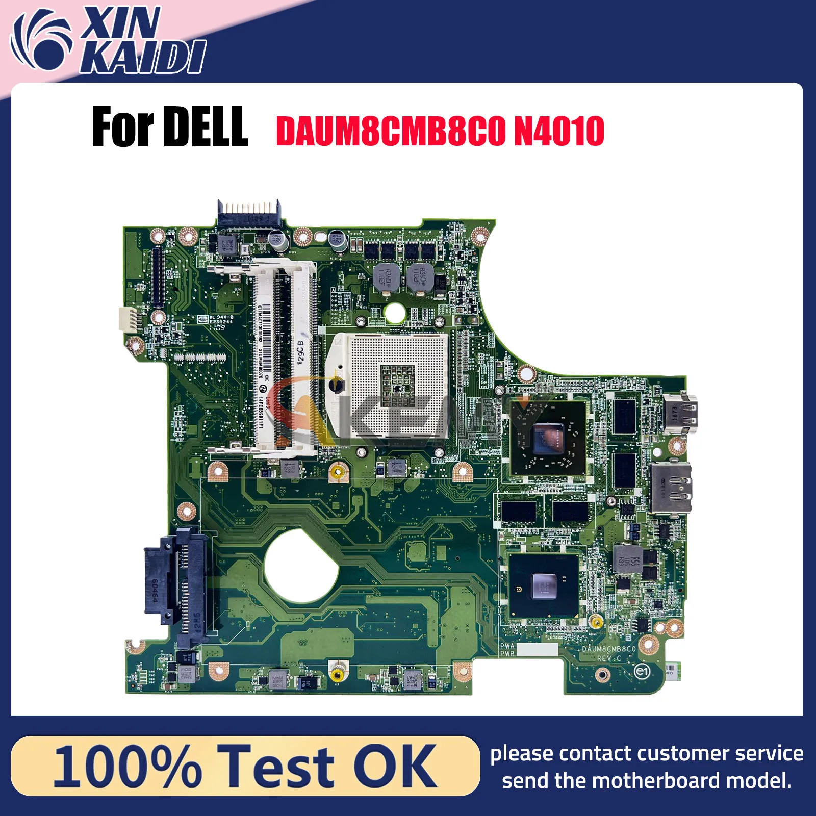 

For Dell Inspiron 14R N4010 Laptop Motherboard HM57 DDR3 HD5650M 1G DAUM8CMB8C0 CN-0951K7 0951K7 100% Tested OK