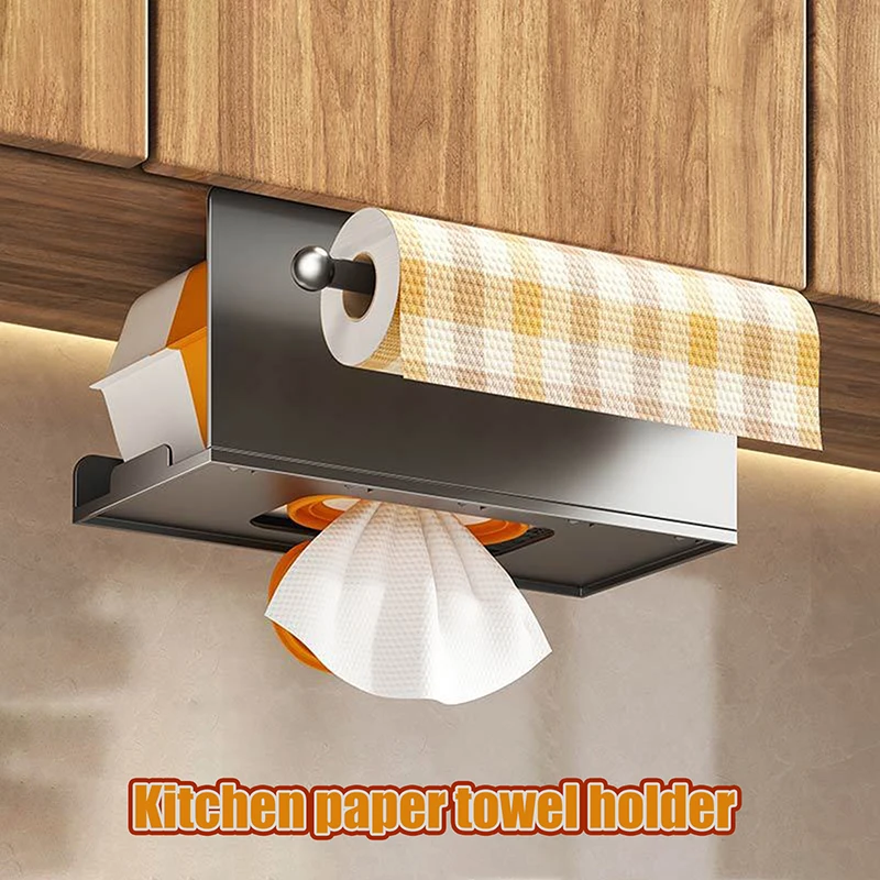 Kitchen , Paper Towel Rack, Wet Wipes Shelf, Paper Towel Box, Roll Paper Holder, Wall Cabinet, Inverted Type