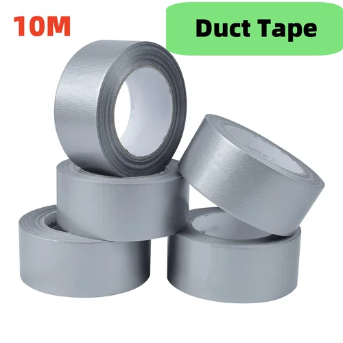 Cinta adhesiva plateada resistente al agua, resistente, Flexible, para reparaciones de encuadernación de alfombras en el hogar, sin residuos, 10M