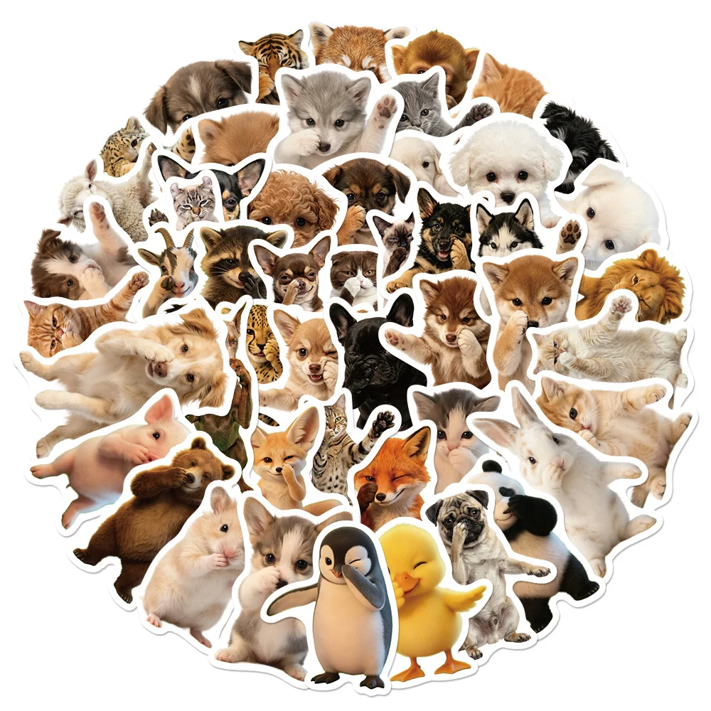10/30/50pcs Cute Cat Dog Abstract Dance Animals Stickers Decals DIY Scrapbook Phone Luggage Guitar Kawaii Graffiti Sticker Toys
