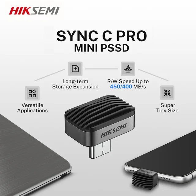 HIKSEMI MINI USB 3.2 Szybki pendrive Wodoodporny pendrive Mini PSSD 128GB 256GB U Disk Type-C