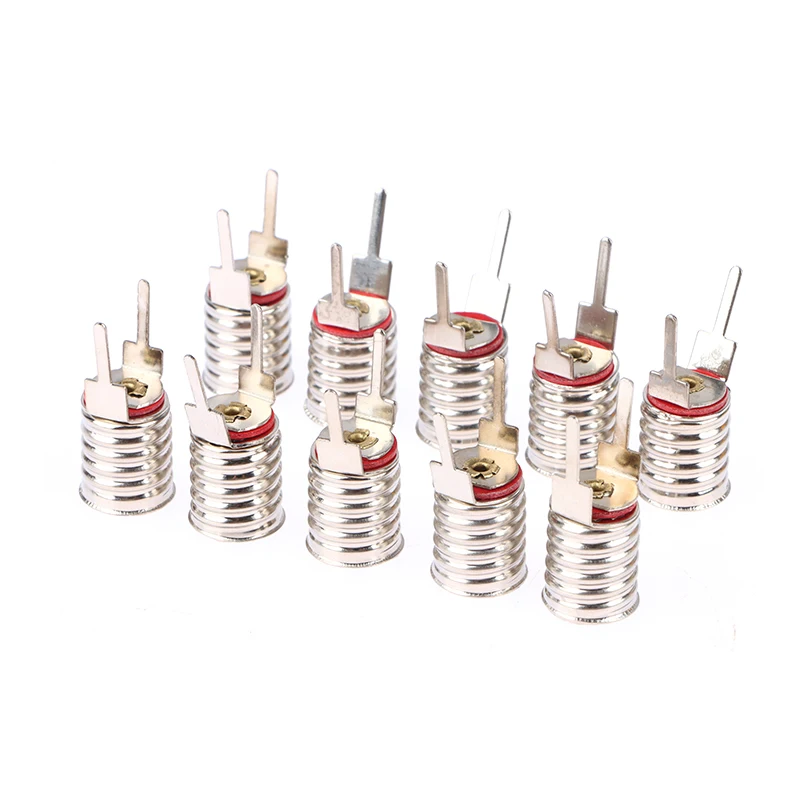 10Pcs E10 Lamp Holder Bulb Lamp Holder Socket Household Experimental Circuit Electrical Test Accessories