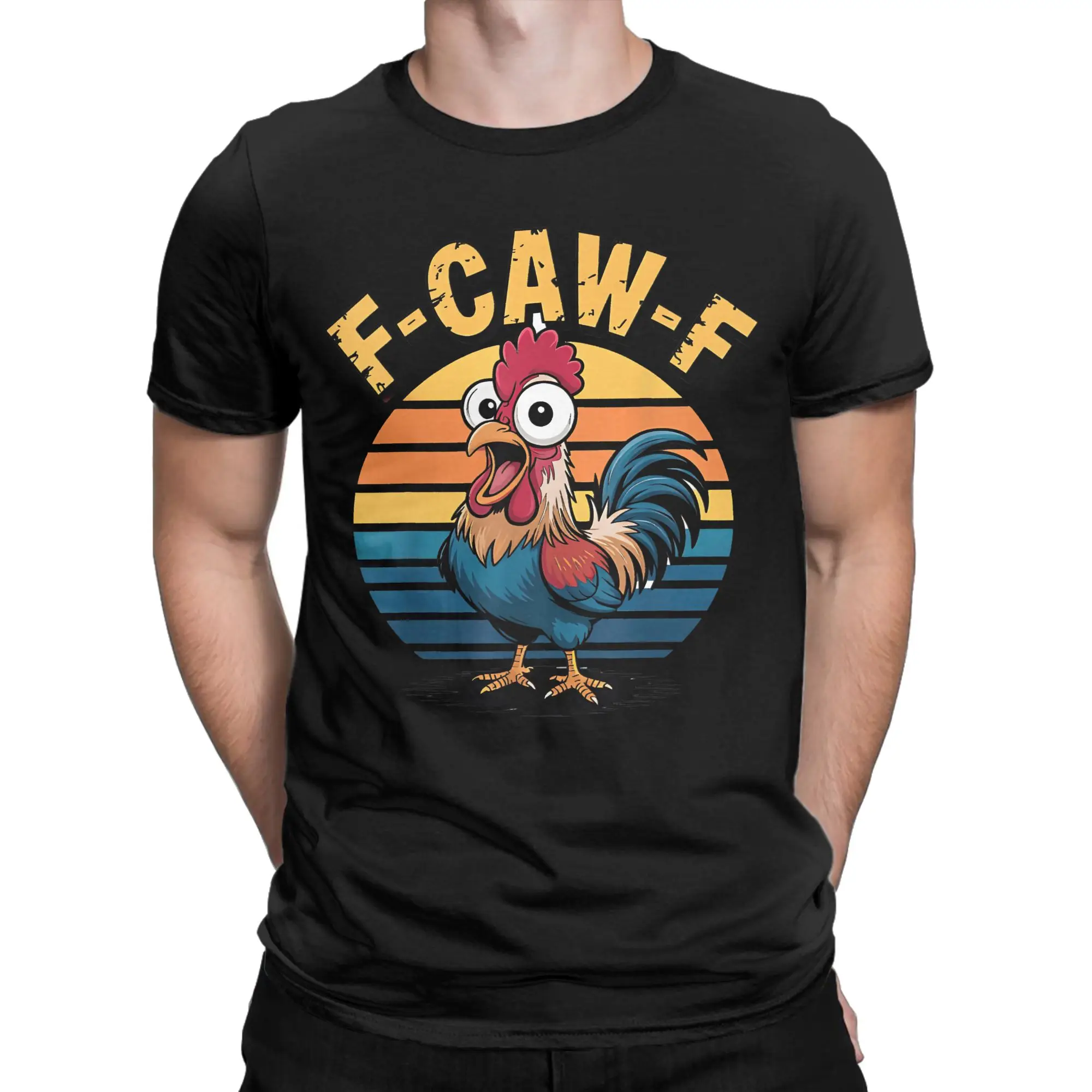 

Harajuku T Shirt Summer Funny F-awk-f Chicken FCawF Rooster Pun Retro Fashion T Shirts Cotton Tshirt for Male Y2K Print Clothes