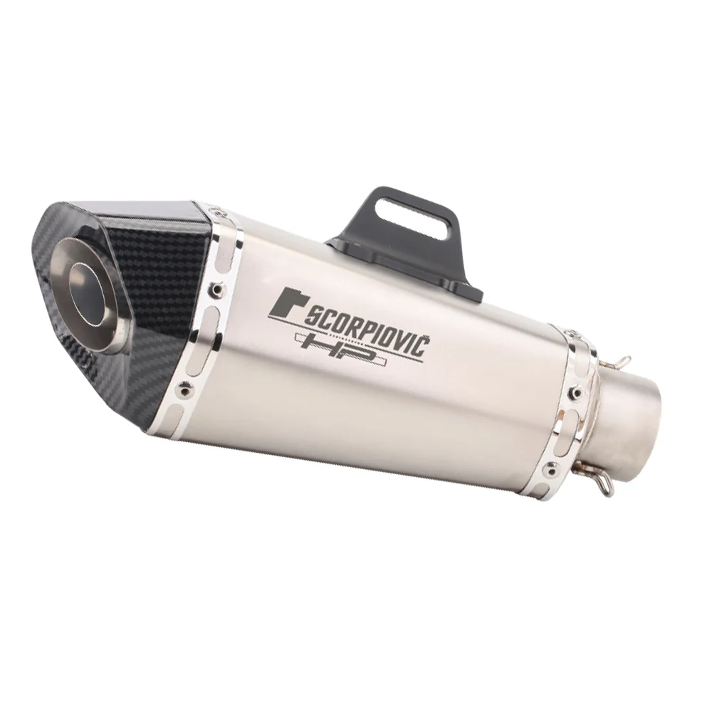 51mm Inlet Universal Motorcycle for Exhaust Muffler FZ1 R6 R15 R3 ZX6R ZX10 Z900 1000 CBR1000 GSXR1000 B10