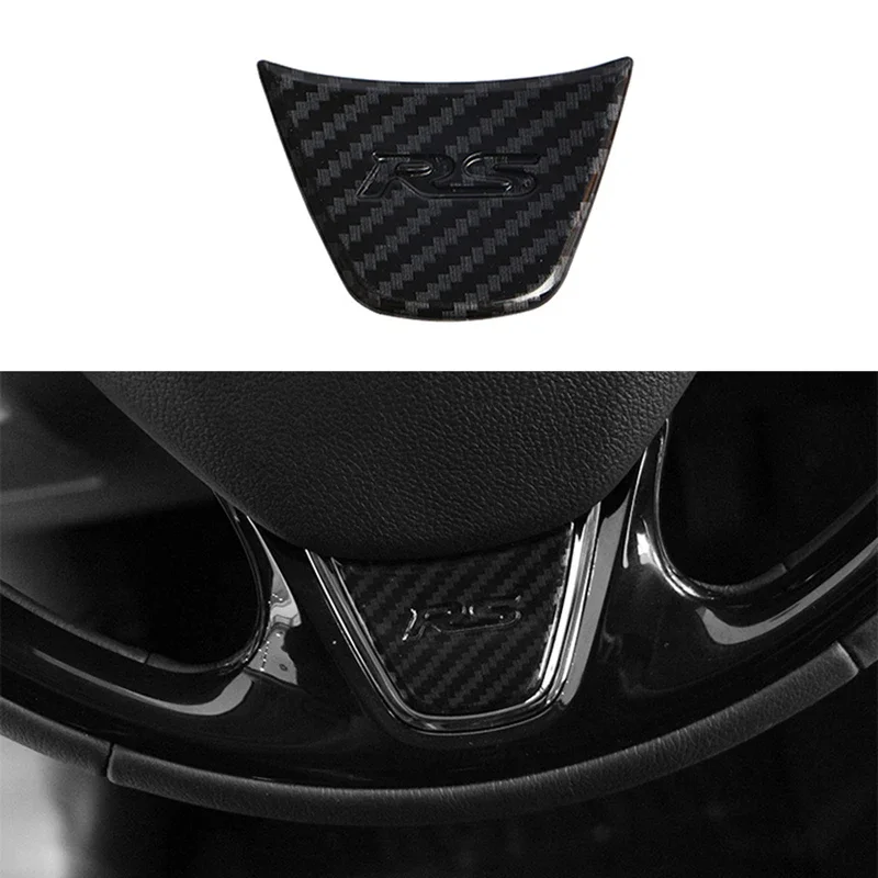 

For Mitsubishi Eclipse Cross 2018 2019 2020 2021 2022 ABS Carbon Fiber Steering Wheel Cover Trims Accessories