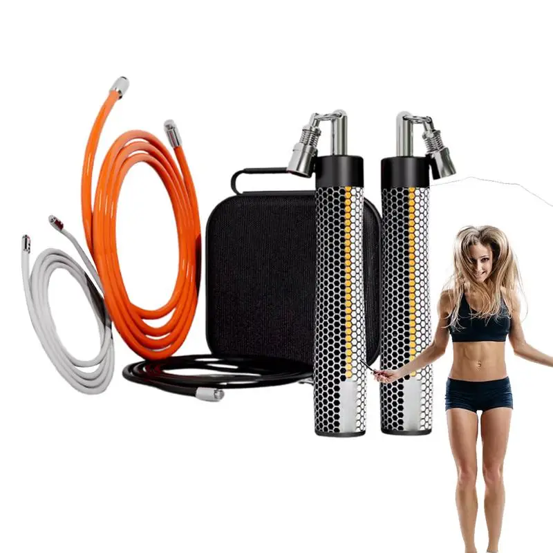 

Weight Bearing Steel Wire Skipping Rope Fitness Weighted Skipping Rope 3 Rope Buckle Jump Rope For Fitness Lose Weight Equipment