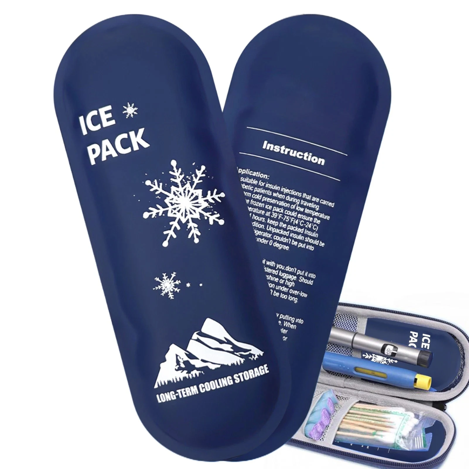 حزمة ثلج للتخزين البارد للطب، عبوة باردة من الجل قابلة لإعادة الاستخدام، قماش أكسفورد متين لتبريد الطعام والمشروبات