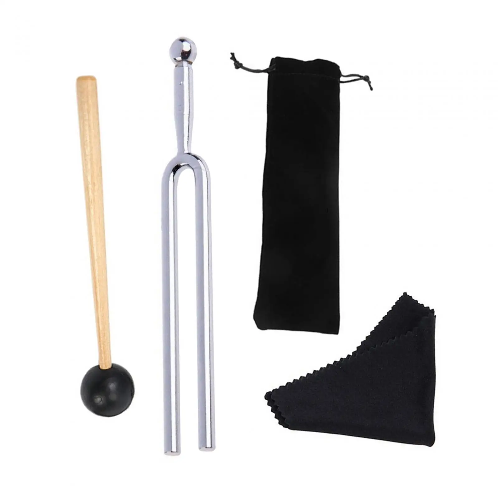 A440 Tuning Fork Include Storage Pouchand Cleaning Cloth Music Tuning Accessories for Singing Practice Classroom Use Balancing