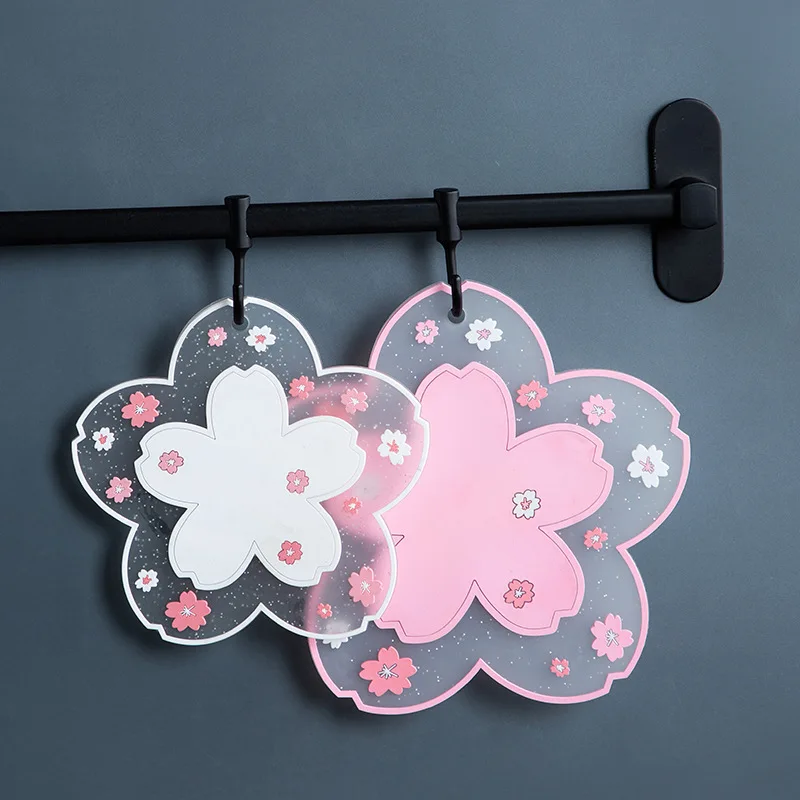 3PC set Cherry Blossom Coaster Kawaii Sakura Mat NonSlip Mat Tea Cup Mat for Kitchen Blossom Heat Table Insulation Mats Placemat