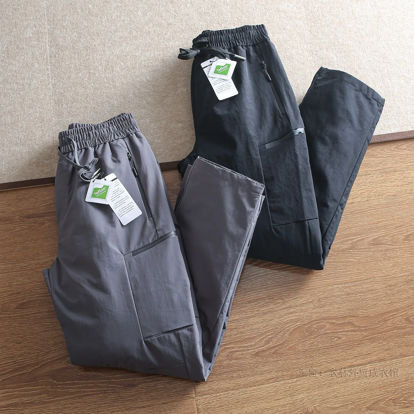 

Warm Du down aphene Heating Men's Winter Outdoor Windproof Waterproof Straight Leg Casual Workwear Durable Faion Trousers