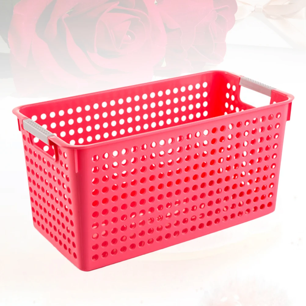 

Plastic Storage Basket Home Mini Rectangle Desktop ganizer 2 Side Handles Strong PP Material Simplify Life ganize Books