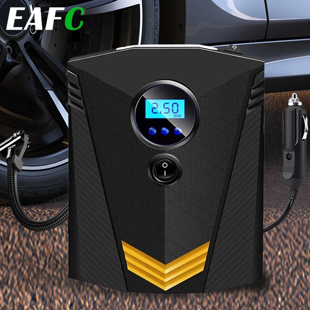 

EAFC 150PSI автомобильный насос для накачивания шин 12 В цифровой надувной насос для шин с подсветкой автоматический воздушный компрессор для автомобилей колесные шины электрические