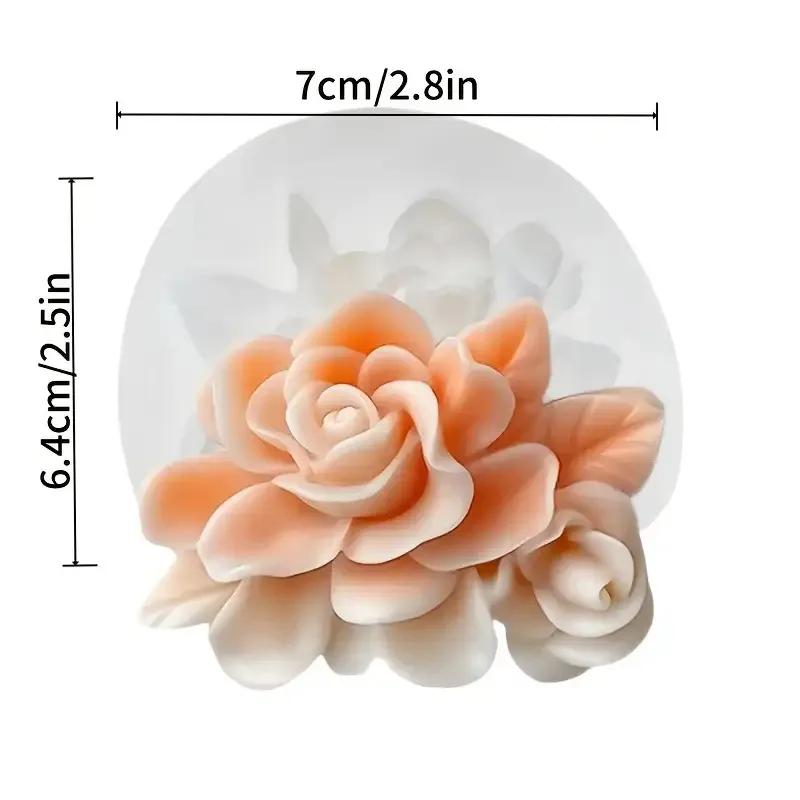 Bloem Bloom Rose Vorm Siliconen DIY 3D Cakevorm Fondant Zeep Cupcake Snoep Chocolade Jelly Decoratie Bakgereedschap Mallen