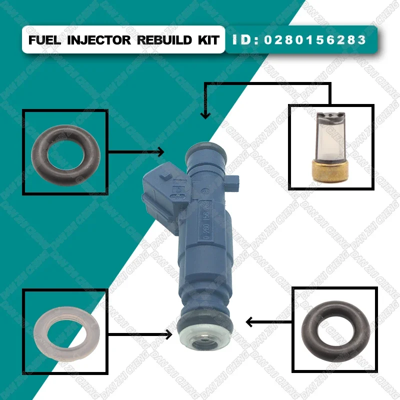 

Fuel Injector Service Repair Kit Filters Orings Seals Grommets for 0280156283
