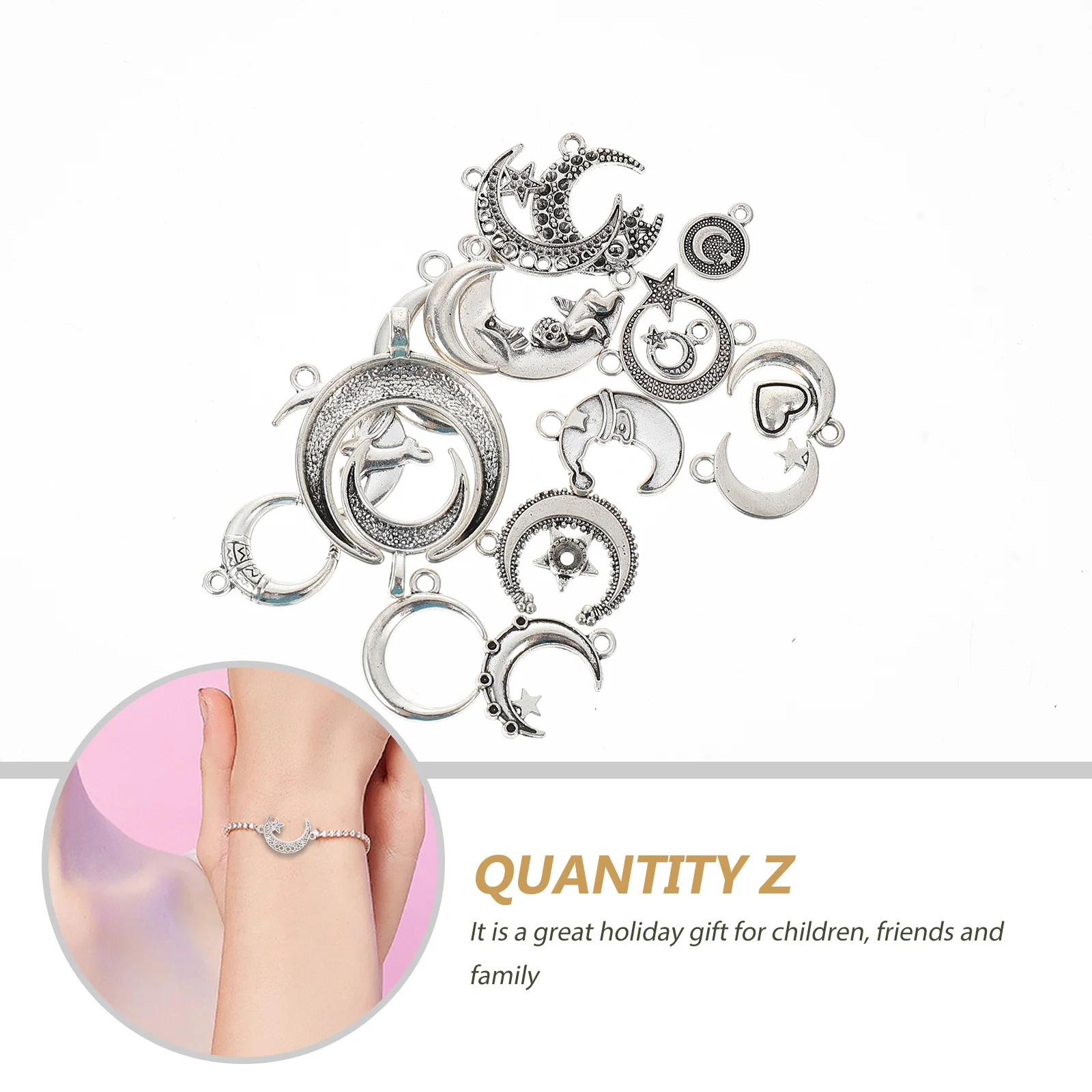 

51pc Alloy Pendants For Diy Jewelry Making Handmade Necklace Bracelet Charms Pendant Accessories Craft Kits Decorative Gifts