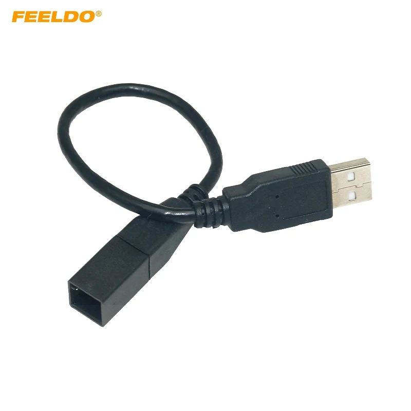 5Pcs Car Radio 2.0 USB Port Wiring Cable Adapter for Toyota Camry Verso Mazda Lexus GS350 Audio USB Cable