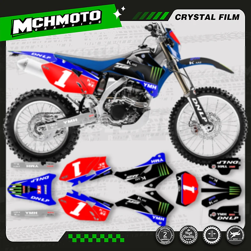 

MCHMFG для YAMAHA WRF250 2007-2014 WRF450 2007-2011 новый стиль мотоциклетная графика наклейки наборы наклеек номер имя на заказ