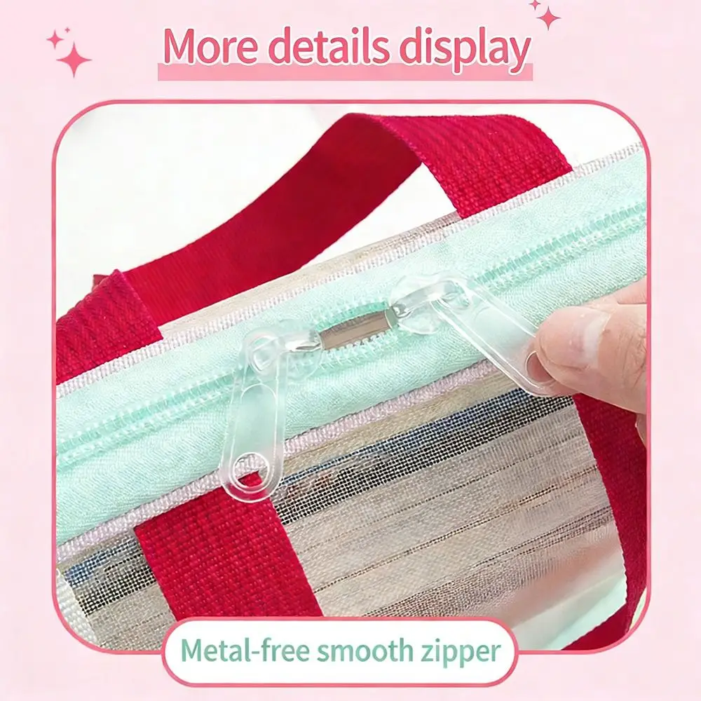 

Multi Layer Mesh Document Bag Transparent Simple Design Study Material Storage Bag Large Capacity Book Bag for Student Use