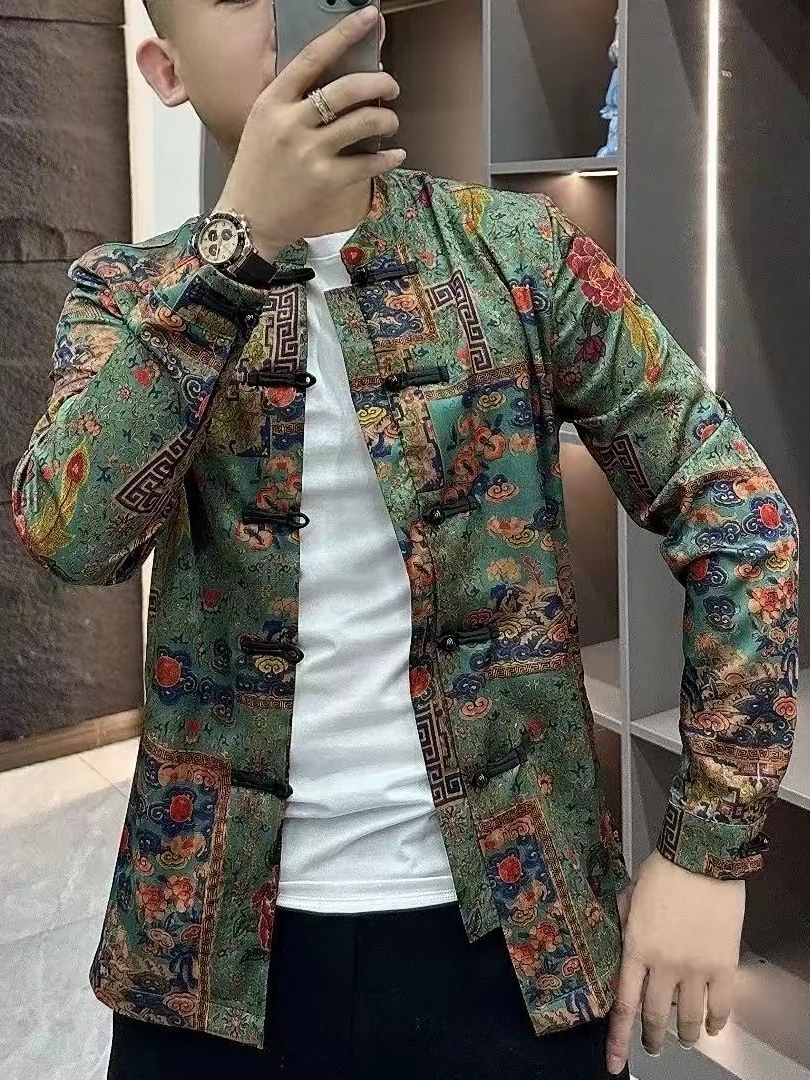 

Мужская комфортная модная рубашка с облачным узором, весна-лето, новинка, трендовая, универсальная, высококачественная, стильная, в этническом стиле