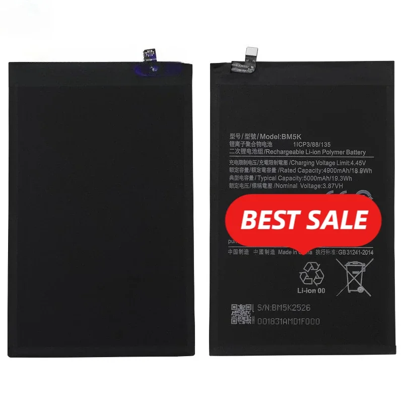 BM5K for Xiaomi Mi Pad 5 Pro 12.4 Tablet Battery High Quality High Capacity Battery Replacement Bateria Grade A Cell with Tools
