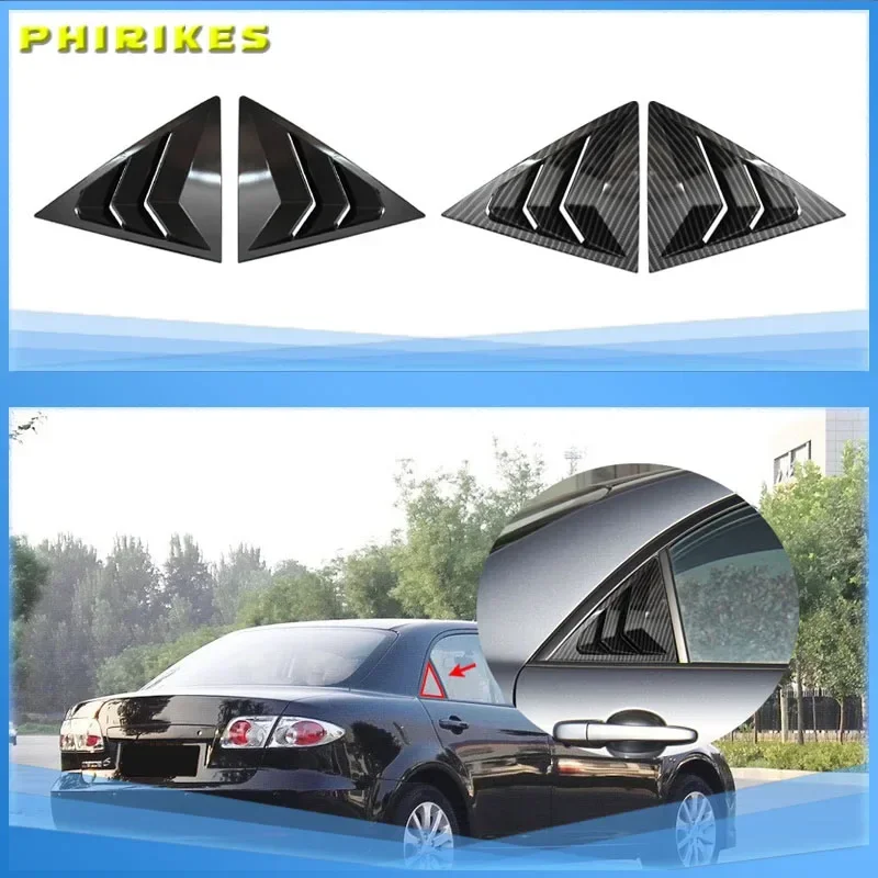 

For Mazda 6 Sedan 2002 2003 2004 2005 2006 2007 2008-2016 Carbon Car Rear Window Side Vent Shutter Louver Cover Trim Accessories