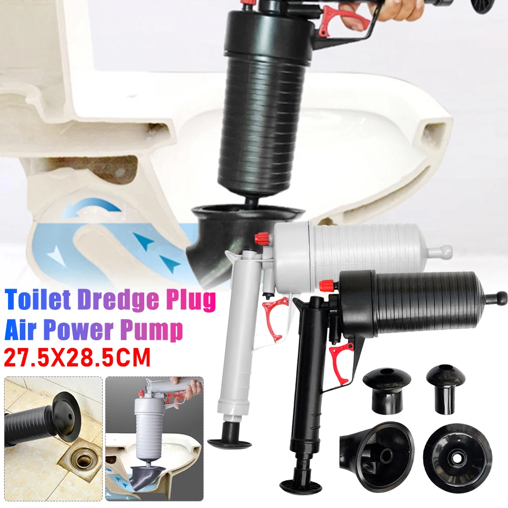 Toilet Dredge Plug Air Power Pump Bathroom Dredge Plug Air Power Pump Remover Drain Strainers Toilet Drain Cleaner Sink Plunger