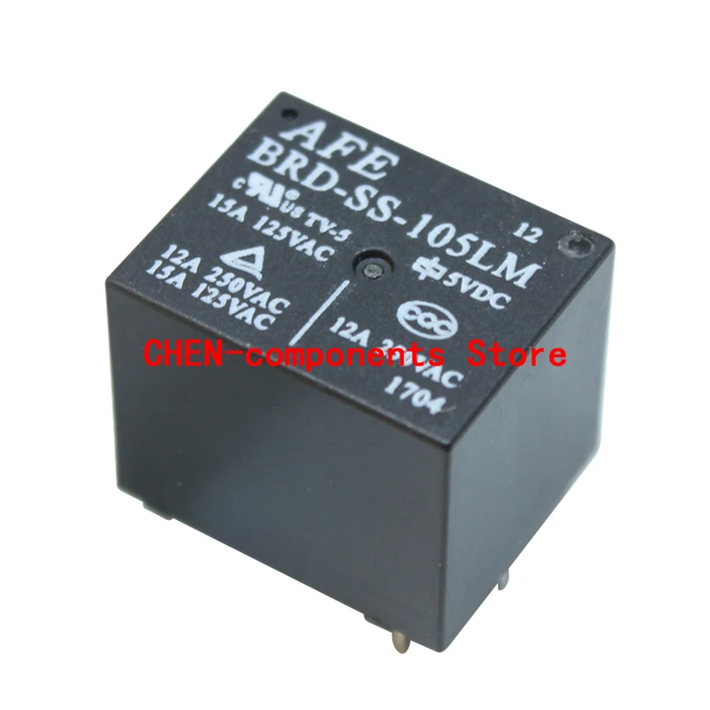 2PCS New Original AFE Relay BRD-SS-105LM BRD-SS-112LM BRD-SS-124LM Black 4PINS 12A 5VDC 12VDC 24VDC BRD Power Relay AFE