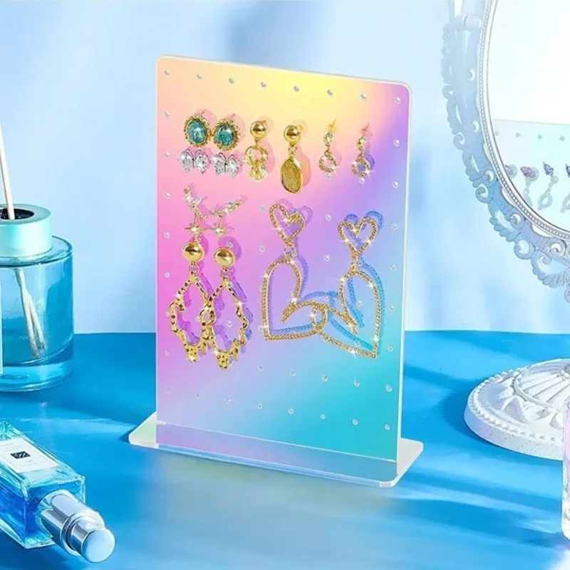 

Woman Earring Display Stand Live Stream Earrings Displays Rack Acrylic Earring Organizer Holder Desktop Earrings Storage Shelf