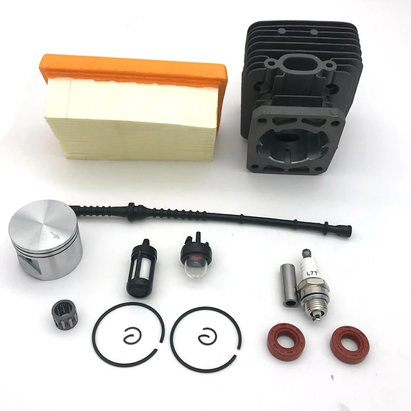 Imagem -06 - Kit de Pistão para Stihl Fs450 fs 450 Filtro de Combustível Lâmpada de Vedação de Óleo Vela de Ignição Aparador 4128 020