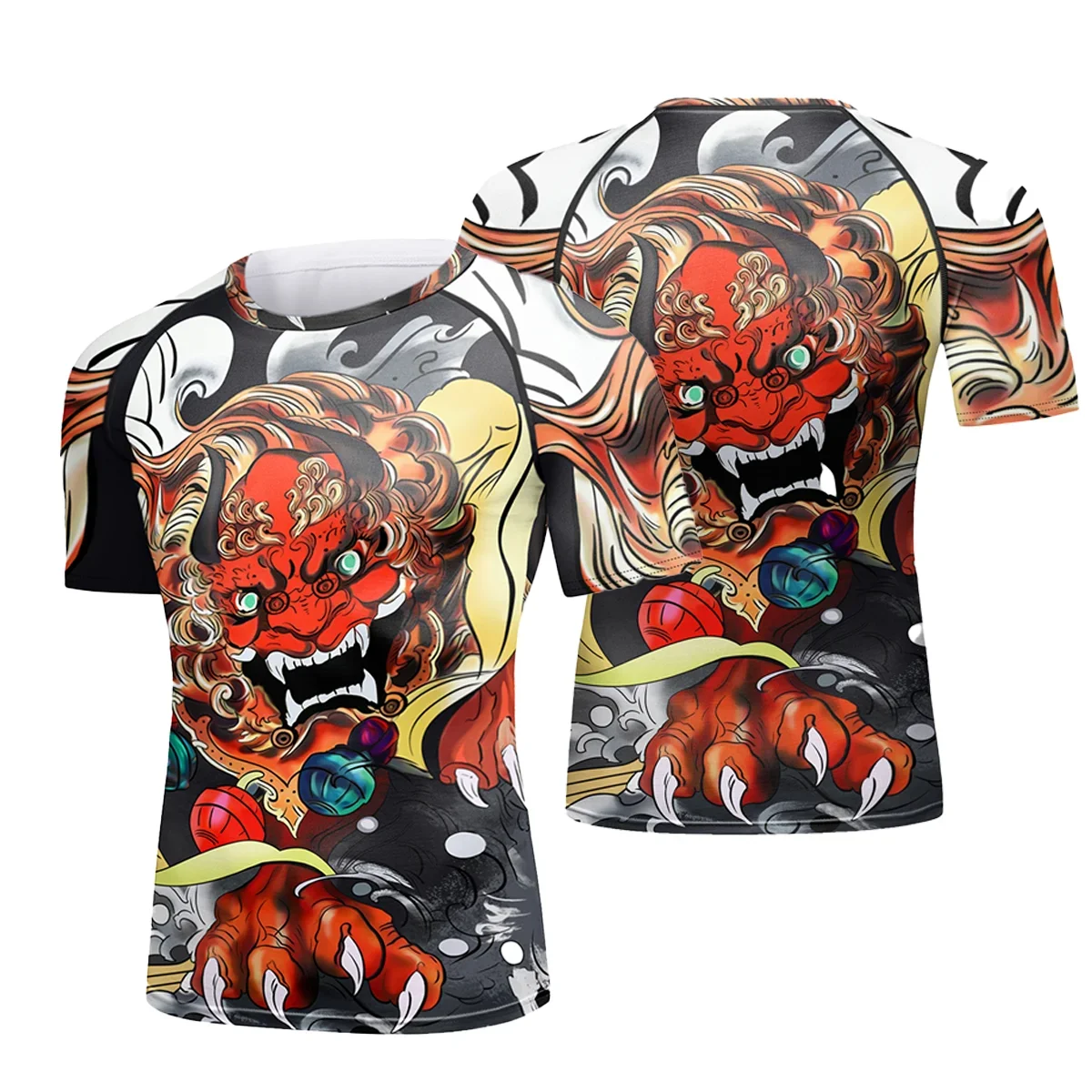 CODY LUDIN - Men's Structured Tattoo T-shirt, Brazilian Jiu-Jitsu (BJJ), Scratch-resistant Protective Suit, Fitness Top