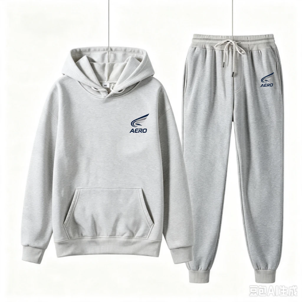 Autumn and Winter Women's Street Style Hooded Sweatshirt Loose Long-sleeved Pants Fitness Home Two-piece Set view 6